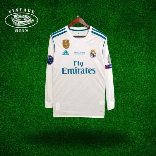 Real Madrid 17/18 Home Kit (Long Sleeve)